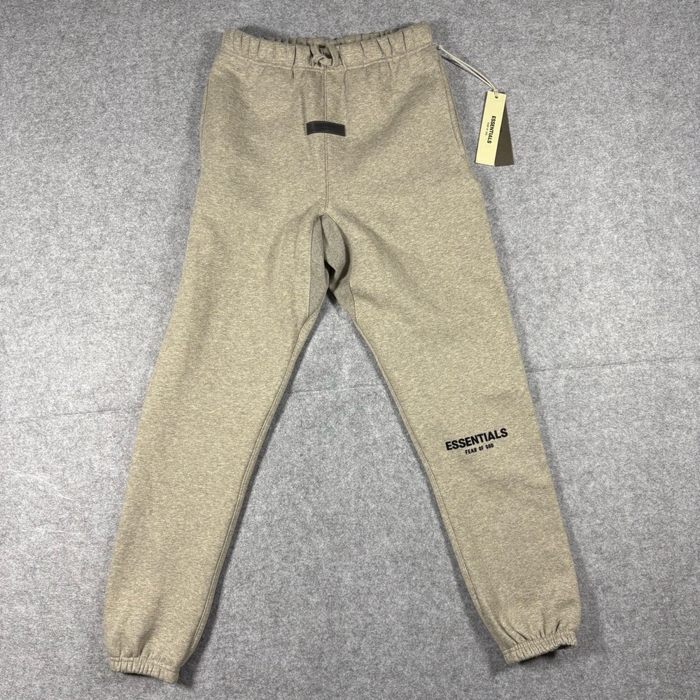 Fear of God Essentials Sweatpants Dark Oatmeal XS NWT Joggers Logo